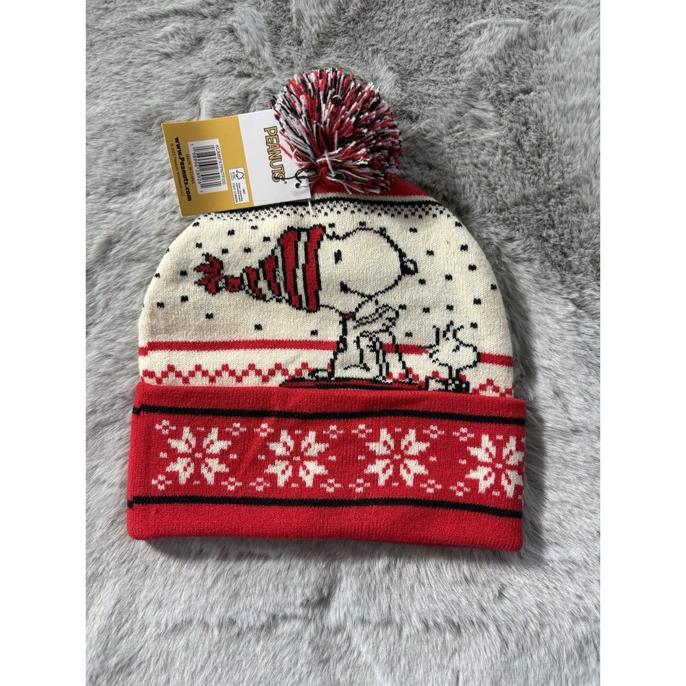 Peanuts winter cap one size snoopy woodstock new with tags beanie